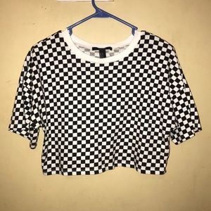 Checkered crop top